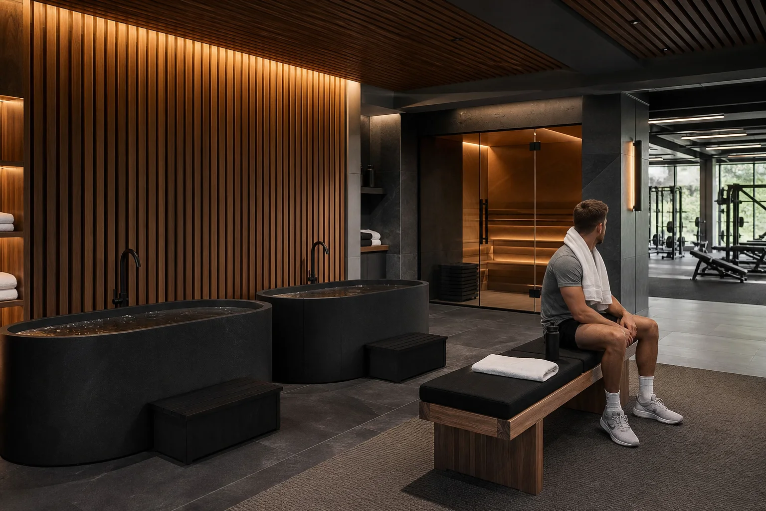 Recoveryzone met sauna en koude baden